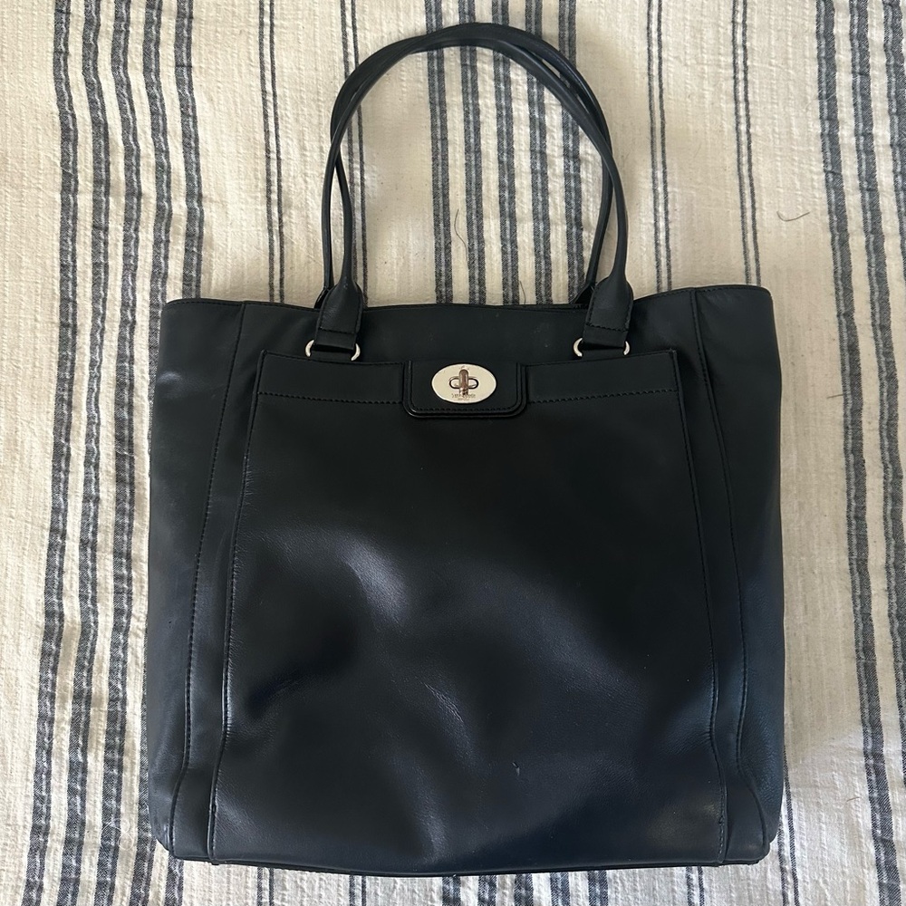 Kate Spade Hampton Road Davis Black Leather Tote Bag